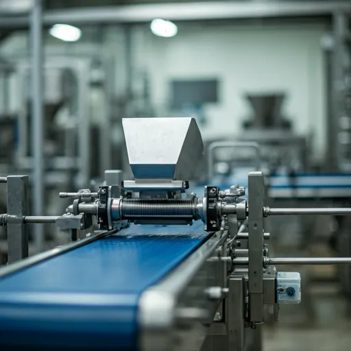 Conveyor line in a clean production area